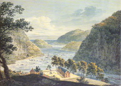 1807 artist's rendering of Blue Ridge Gap