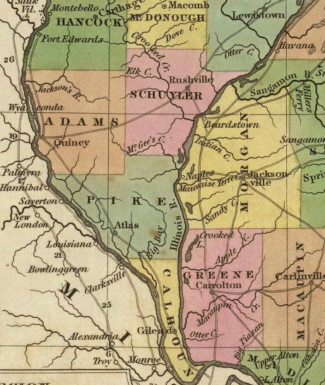 1836 map of Illinois