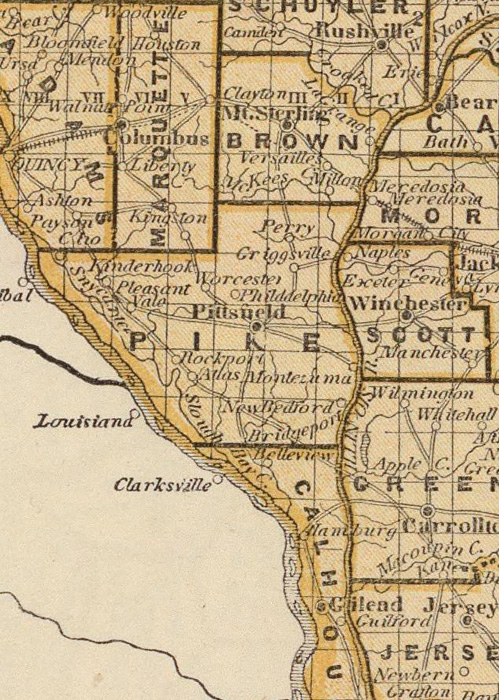 1845 map of Illinois
