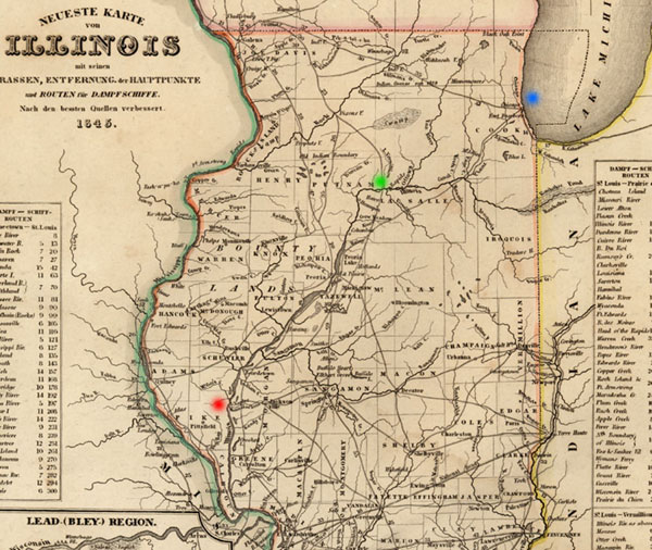 1845 map excerpt