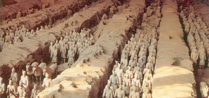 Terracotta soldiers from tomb of Shi Huangdi