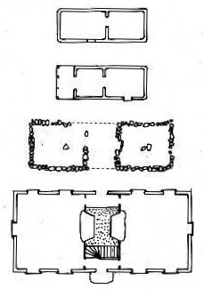 examples of Yoruba, Haiti, African-American, and Anglo-American house plans