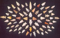 projectile points, circa 600AD to 800AD