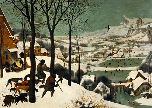 Hunters in Snow by Pieter Bruegel 1565