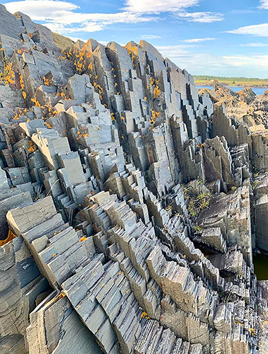 Shale and slate cliffs Newfoundland