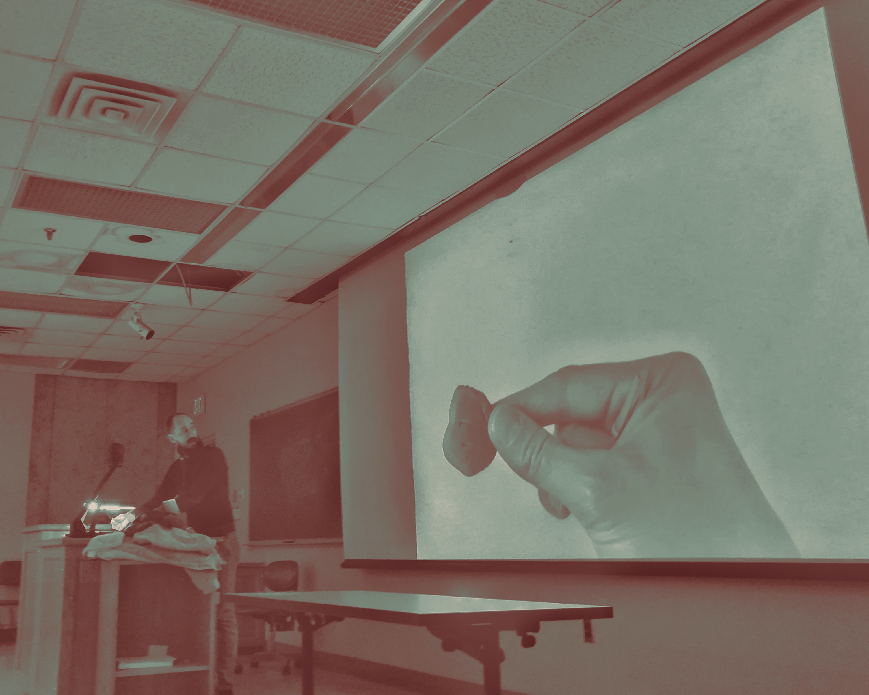 Ryan Shosted; Image courtesy Maria Goldshtein Cuneiform Demo, LING 100, FA17